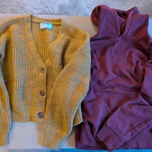 Lot Of 2 Girls L Sweaters